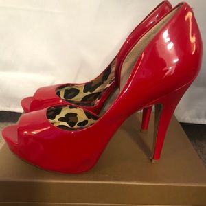 Jessica Simpson red peep toe